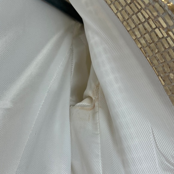 ZARA | Sequin Sparkly Gold Double Breasted Blazer Mini Dress New Years Event S - Picture 14 of 15